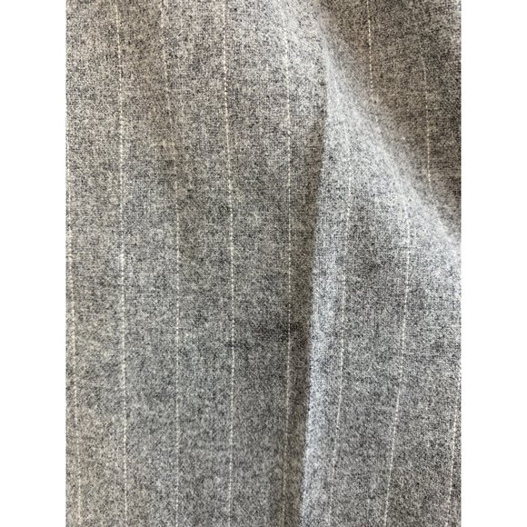 70s VTG Sz 12 Oscar De La Renta Pant Suit Wool Flannel Chalkstripe Wide Leg 6722 - Picture 9 of 14